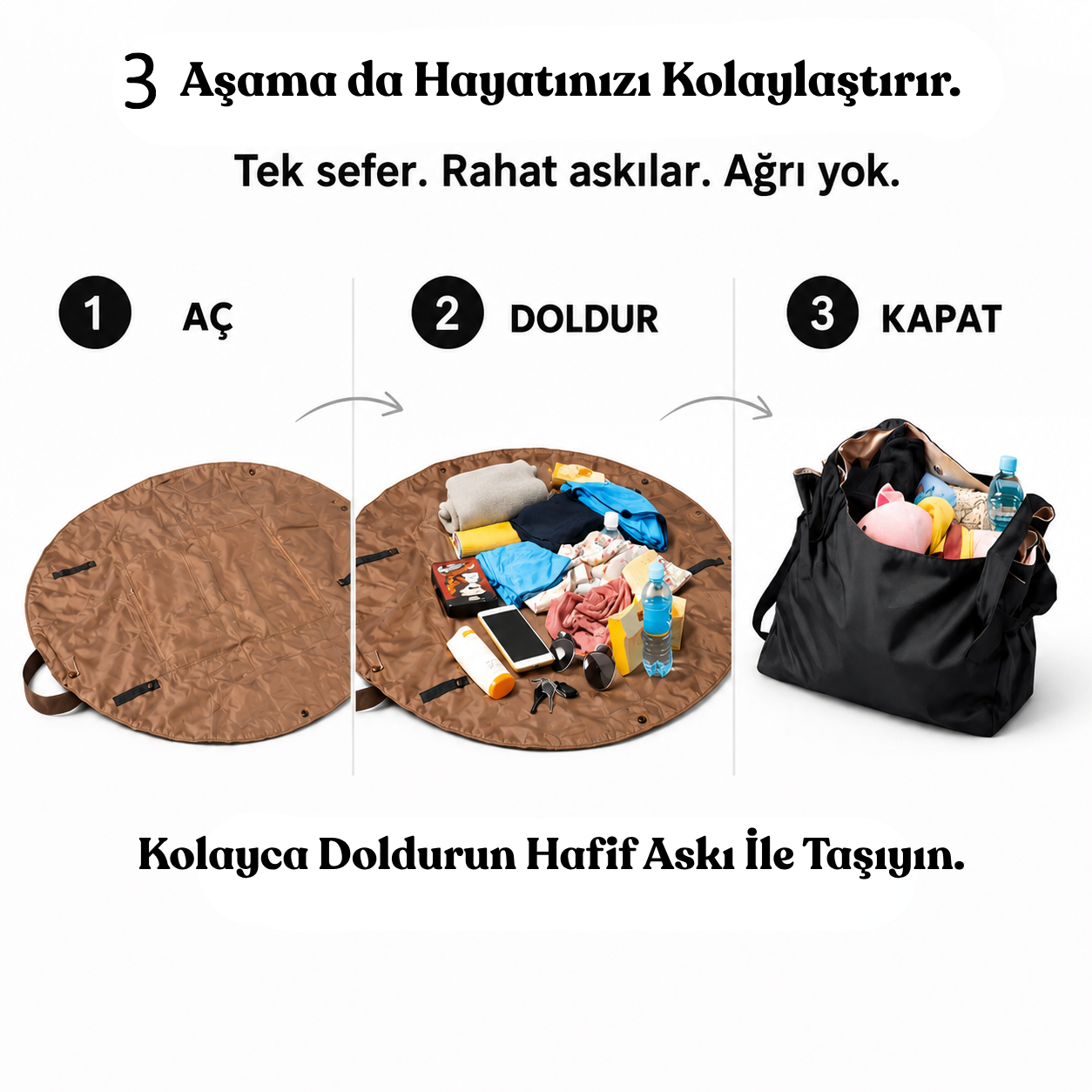 Özel Üretim Kolay Toplanır Çanta